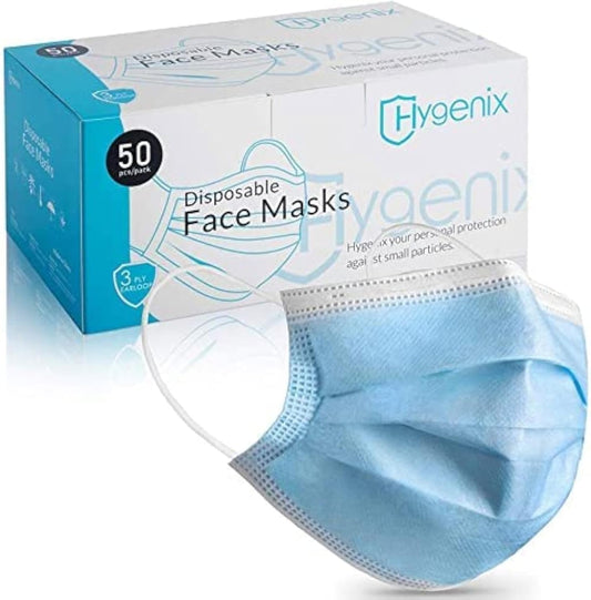 3Ply Disposable Face Masks PFE 99% Filter Quality Tested by a US Lab (Pack of 50 Pcs)