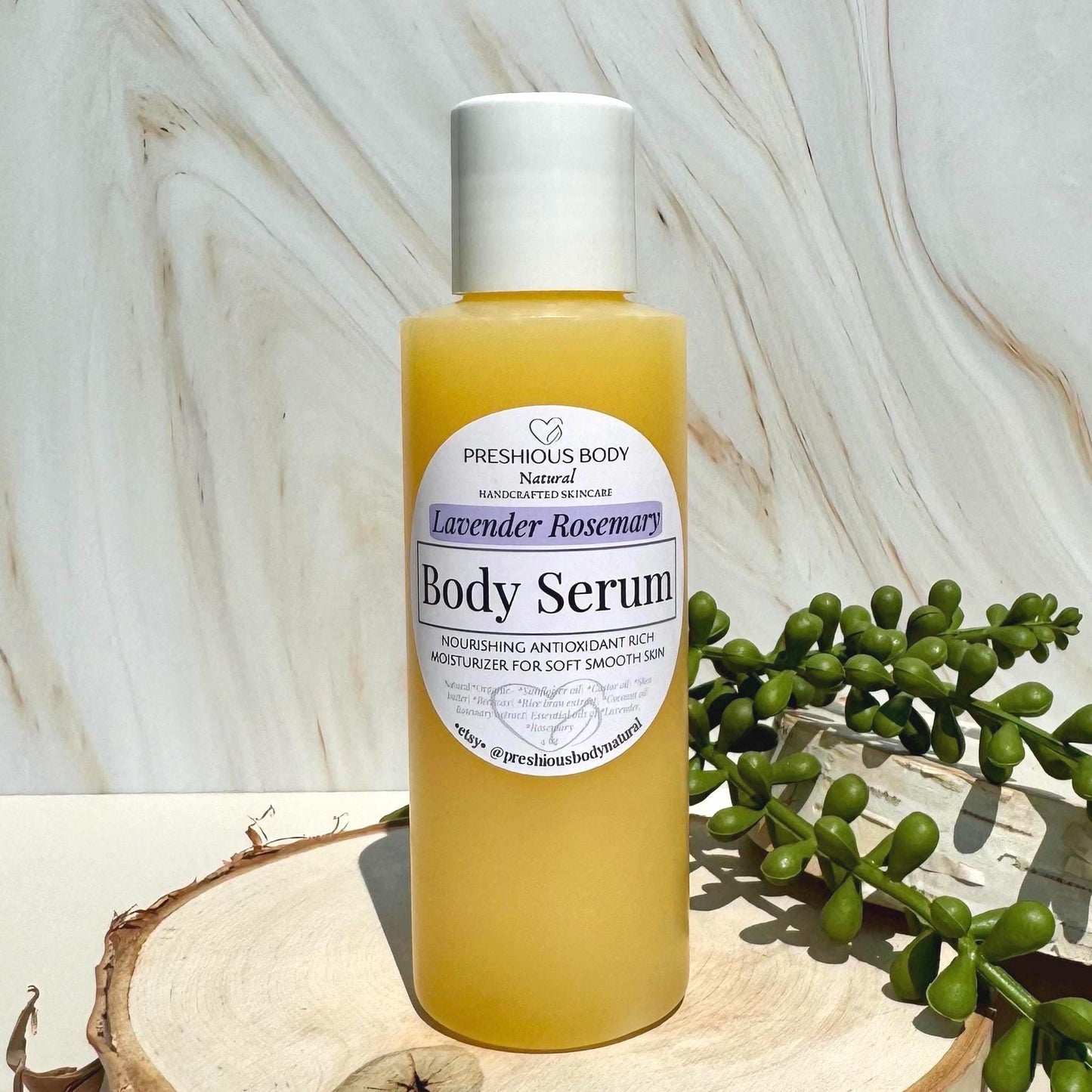 Body Serum | Nourishing Moisturizer with Castor Oil for Soft Skin, Hydrating Moisture, Choose Scent + Size, Natural Handcrafted Skincare