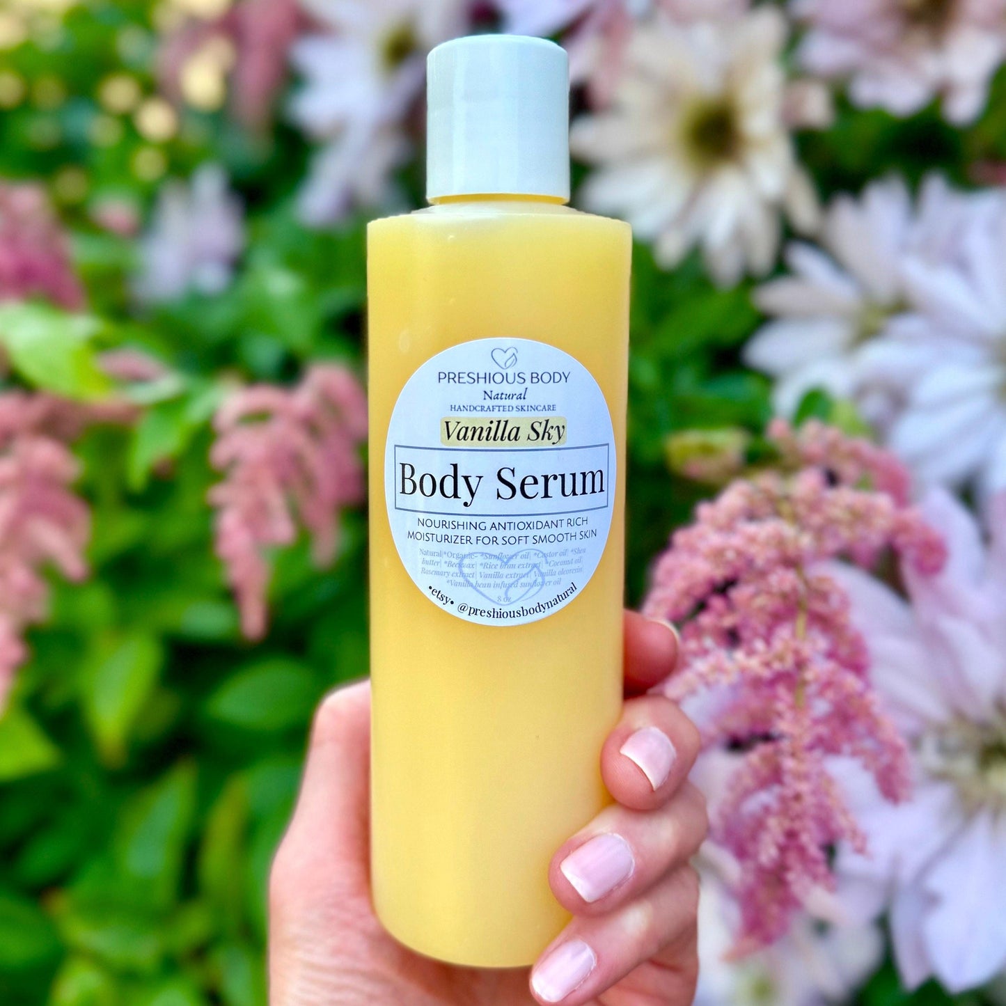 Body Serum | Nourishing Moisturizer with Castor Oil for Soft Skin, Hydrating Moisture, Choose Scent + Size, Natural Handcrafted Skincare