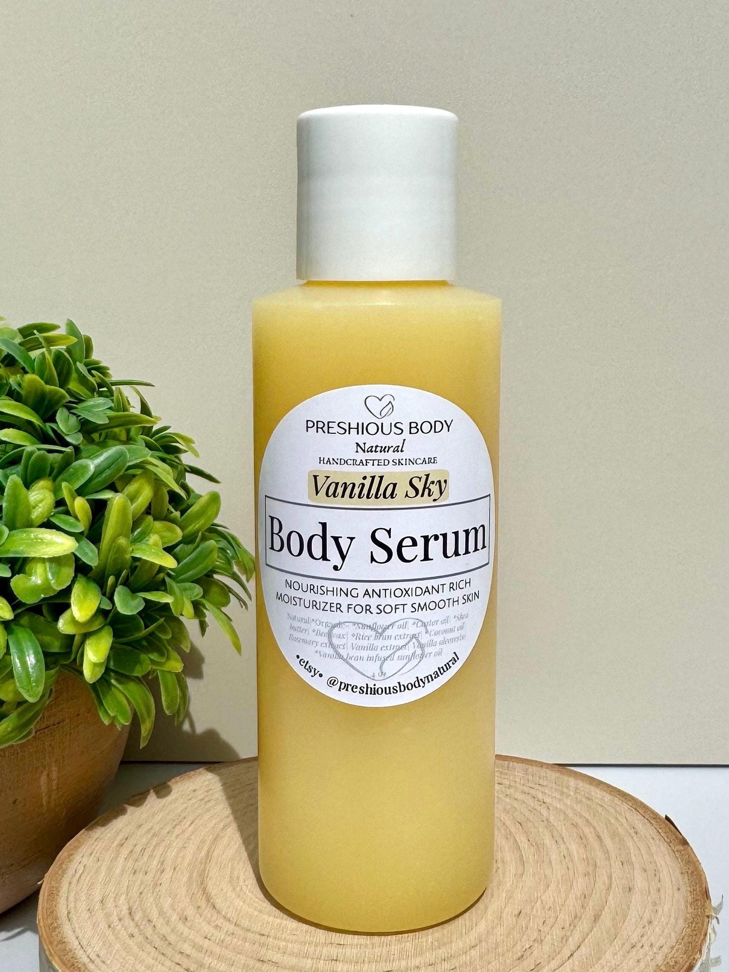 Body Serum | Nourishing Moisturizer with Castor Oil for Soft Skin, Hydrating Moisture, Choose Scent + Size, Natural Handcrafted Skincare